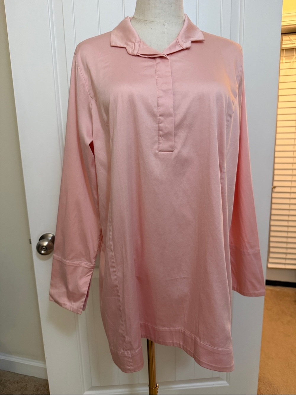 Soft Surroundings Blush Pink Button-Front Tunic